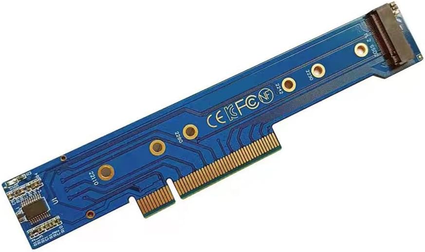 PCIe x8 Interfaces Split Card to 2 NVMe M.2 NGFF SSD Adapter Converter For 1U Rackmount Chassis Broad Compatibility