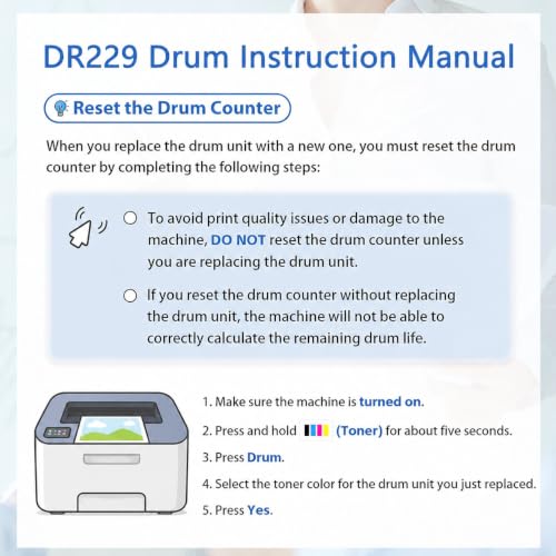 Image of DR229CL Drum Unit 4-Pack Replacement for Brother DR229 TN229 DR-229CL Drum Unit Works with MFC-L3780CDW MFC-L3720CDW HL-L3220CDW HL-L3280CDW Printer (Not Toner)