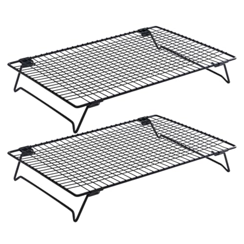 Grille de cuisson robuste en maille d'acier inoxydable avec structure stable lot de 2 - 2
