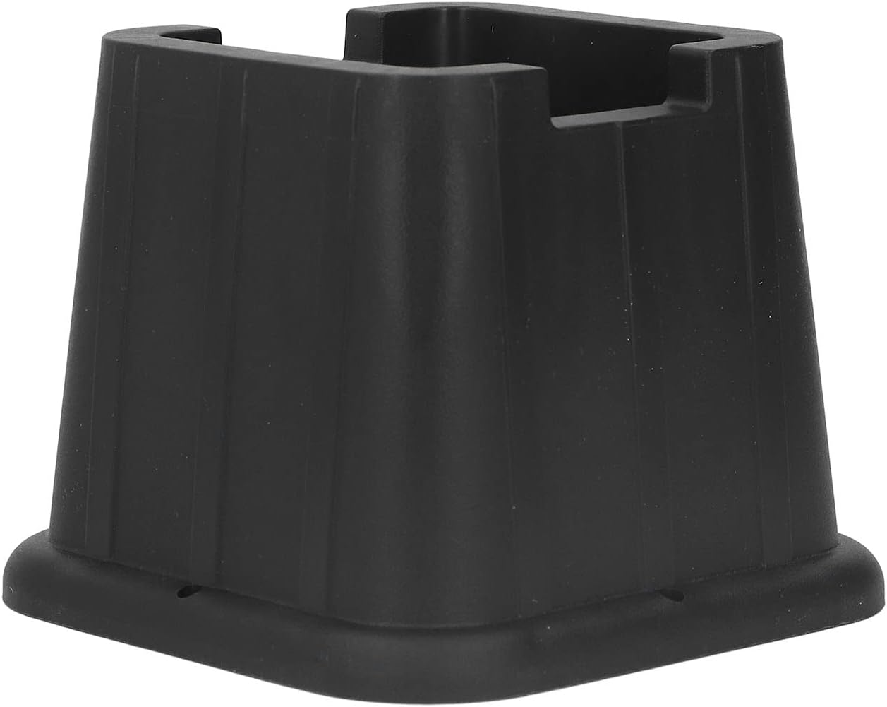 Furniture Risers 3 Inch, Plastic, Black, 6 Sets - Durable, Non Slip Design, Ideal for Bed Desk Sofa and Chair Elevation