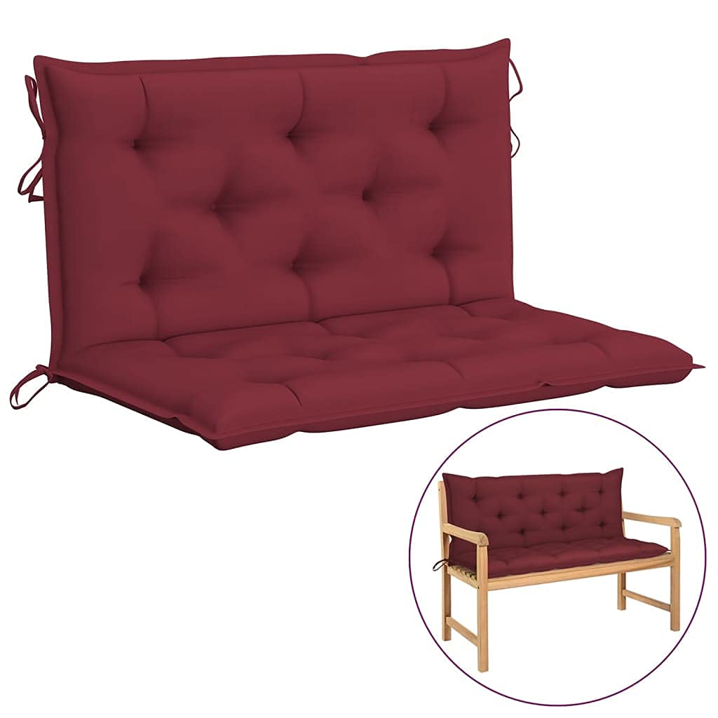 Cuscino per dondolo Hollywood, per panca da giardino, altalena Hollywood, cuscino di ricambio, per interni ed esterni, tessuto vinaccia, 100 cm