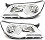 For Volkswagen Tiguan Headlights Lamps Set 2009 2010 2011 Halogen Driver and Passenger Side