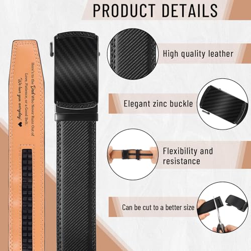 Mens Belt Personalized Engraved Mens Belt Leather Slide Ratchet for Him Husband Birthday Wedding Gift, 36-42inch3