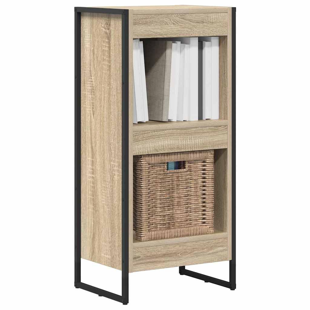 Regał na książki Sonoma 80 x 30 x 155 cm, materiał drewnopochodny, przemysłowy regał stojący do salonu, sypialni, biura, trwały