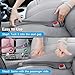 Givifive Car Seat Gap Filler Set of 2, 3IN1 Seat Side Gap Filler Plug with Storage Slot & Hook Function, Soft Foam Universal Fit Car SUV Truck Fill Gap Between Seats Console Organizer（Narrow Gray）