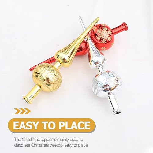 Miniatura 7 de PRETYZOOM Decoración para árbol de Navidad, decoración de árbol de Navidad, adorno de Navidad soplado, adorno de fiesta de Navidad, plástico antiguo