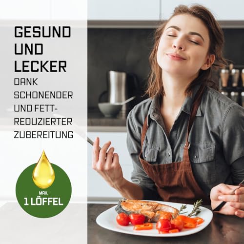 GOURMETmaxx Heißluftofen 12,5L - 9-in-1 Airfryer Mit Panoramafenster