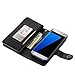 Galaxy S7 Edge Case, TabPow 10 Card Slot - [ID Slot][Button] Wallet Folio PU Leather Case Cover with Detachable Magnetic Hard Case for Samsung Galaxy S7 Edge - Black