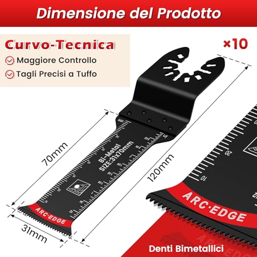 10Pezzi Lame Utensile Multifunzione Accessori per