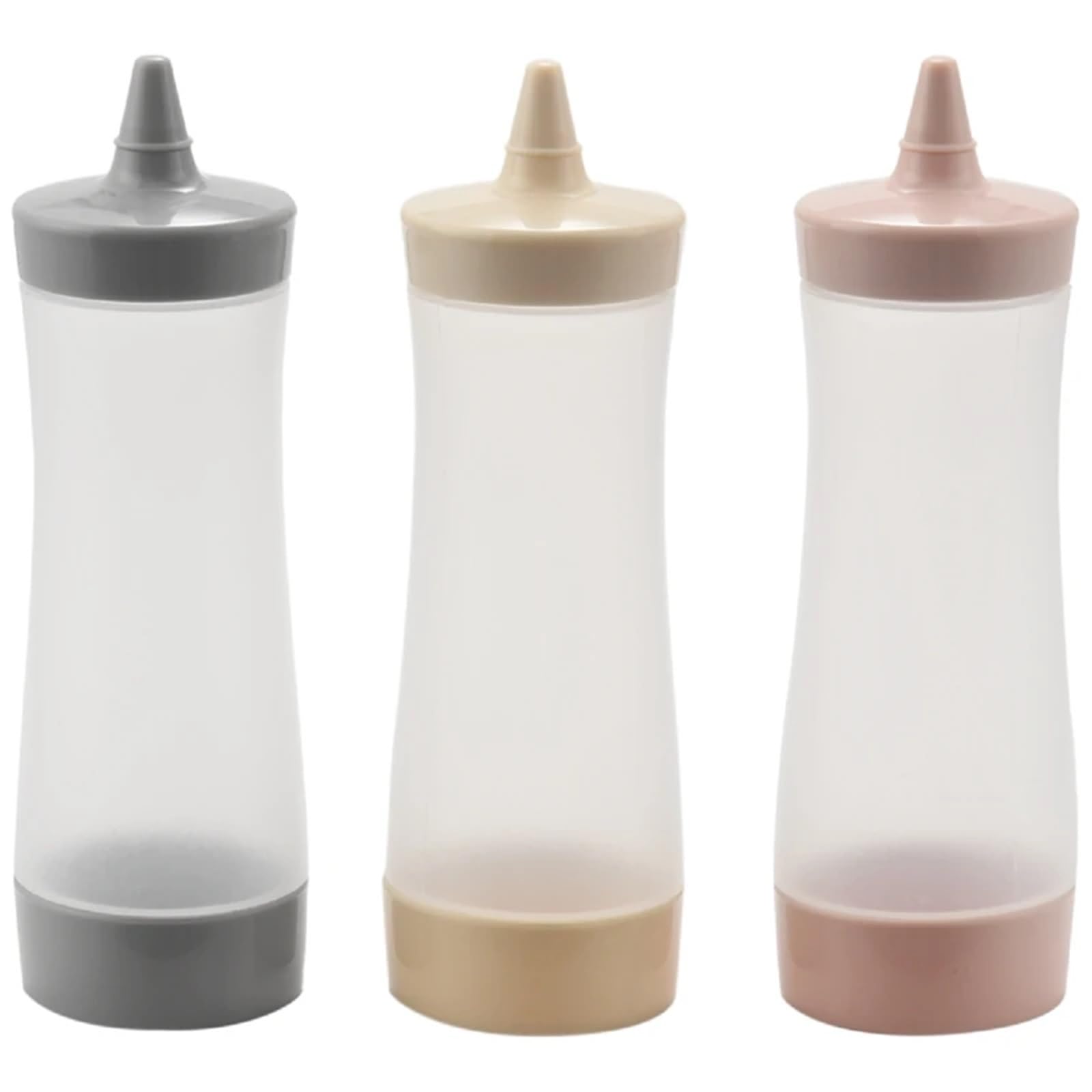 urhep Bottiglie da Spremere for Condimenti da 3 Pezzi, Bottiglia da Spremere for Marmellata, Salsa da Campeggio for Ketchup, Barbecue, Condimenti, Sciroppo