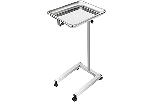 VEVOR Stainless Steel Lab Car Mayo Stand: The Epitome of Medical Versatility