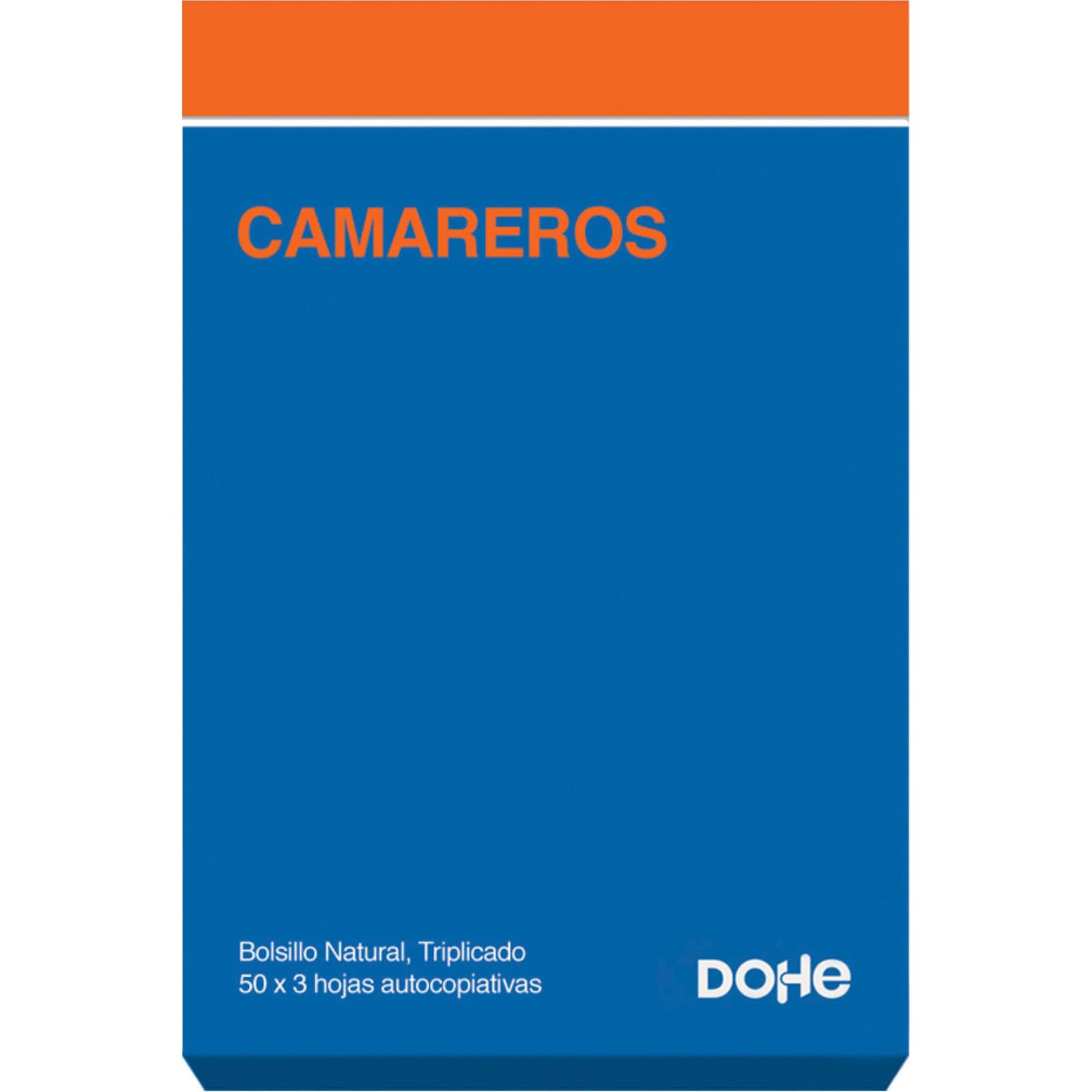 Dohe - Talonarios Camareros (10 uds.) - 50 Hojas Triplicadas (50 Hojas con 2 Copias), Tamaño Bolsillo 8,5x14 cm, Blocs Comanderos Hostelería, Restaurantes, Bares, Material de Oficina