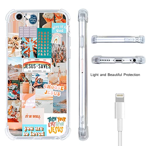 Mehidpur Christian Quotes Collage Case For Iphone 7/8/Se,Christian Jesus Positivity Motivational Quotes Case For Man Women Teen,Soft Tpu Bumper Case Compatible For Iphone 7/8/Se #TOP1