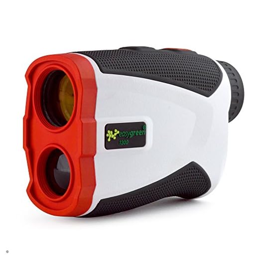 EasyGreen 1300 Golf Rangefinder 1300 Yards with Vibrating Pin Lock and Slope Compensation Technology, White Unisex Adult