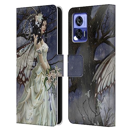 Head Case Designs Officially Licensed Nene Thomas Wedding Day Bride Fairy Winter Has Begun Leather Book Wallet Case Cover Compatible with Motorola Edge 30 Neo 5G