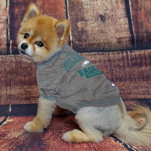 Image of NFL Philadelphia Eagles Dog T-shirt Medium. - Licensed Shirt for Pets Team Colored with Team Logos- Premium Stretchable Materials for the comfort of your Dog & Cat
