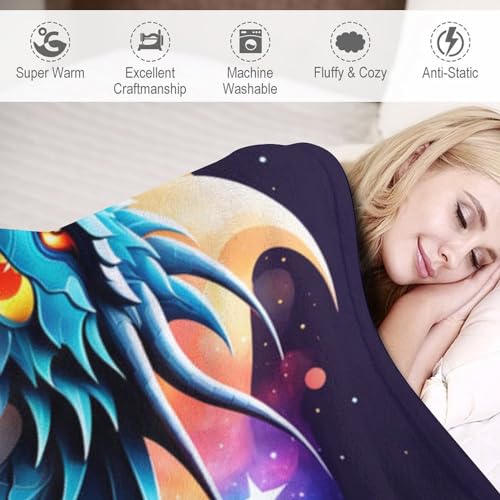 Couverture dragon impression 3D en flannel, couvre-lit et linge de lit - 4