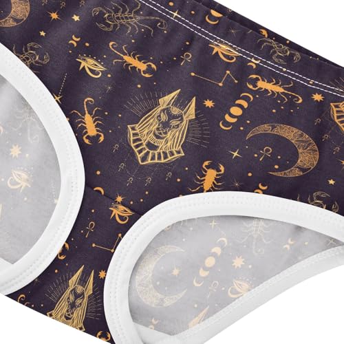 Little Girls' Soft Cotton Underwear Kids Breathable Comfort Egyptian God Anubis Panties Briefs Toddler4