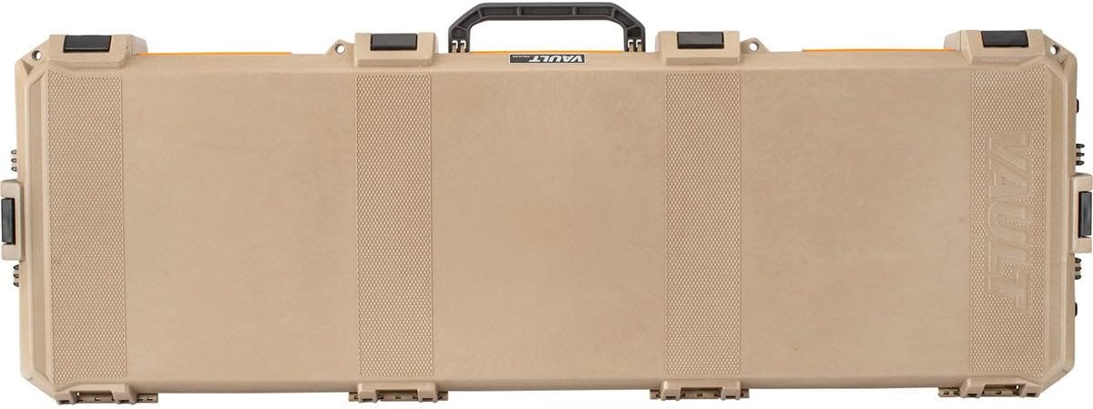 Pelican V800 Vault Double Wheeled Scoped Rifle Case, Tan, Bundle with 12x12 Splatter Shooting Target Stickers, 10-Pack