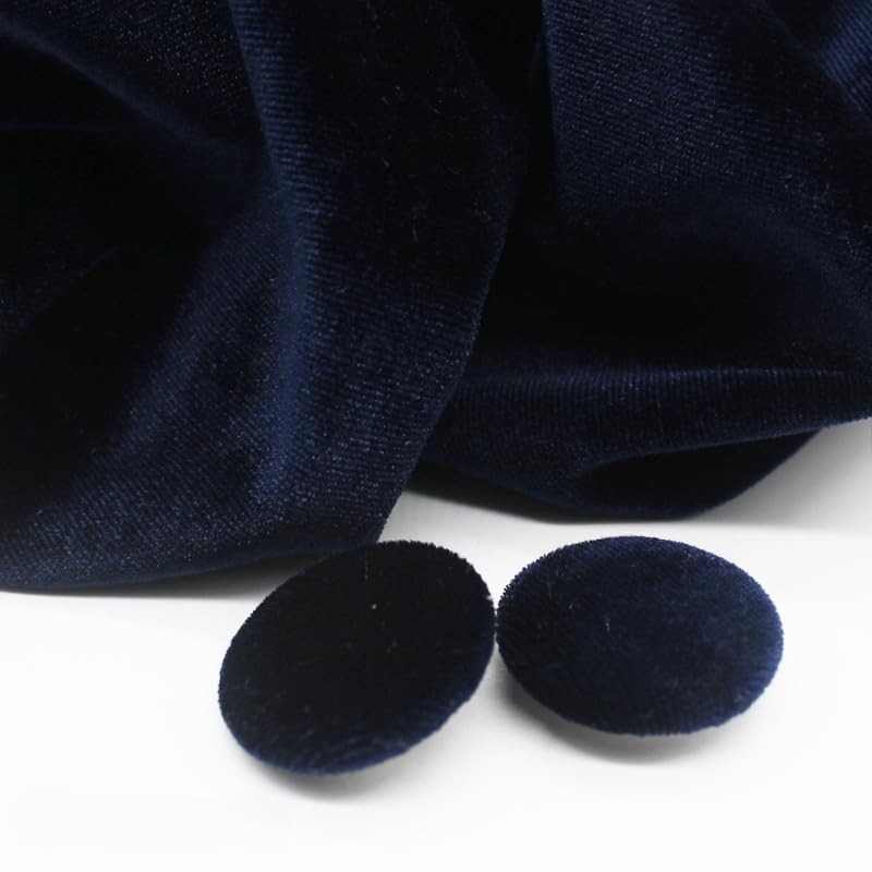 CEMELI 10PCS 10-28MM Gold velvet Round Fabric Cloth Covered Buttons Velvet Buttons With Metal Shank Buttons For Clothes Crafting Sewing