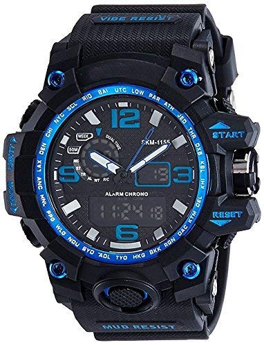 STYLEFLIX Analog - Digital Multifunctional Stainless Steel Dual Time Dial Army Watches, Sport Watches for Boys and Mens (B07MQWLLLK) Amazon Price History, Amazon Price Tracker