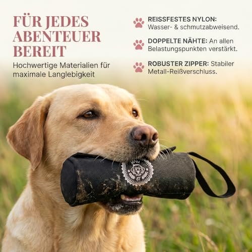 HUND IST KÖNIG Futterdummy für Hunde - Apportierbeutel für Hunde/Futterbeutel Hundetraining klein - Für alle Hunderassen - Perfekt für Dummy Hundetraining + Trainings-eBook, Futterbeutel-Hund