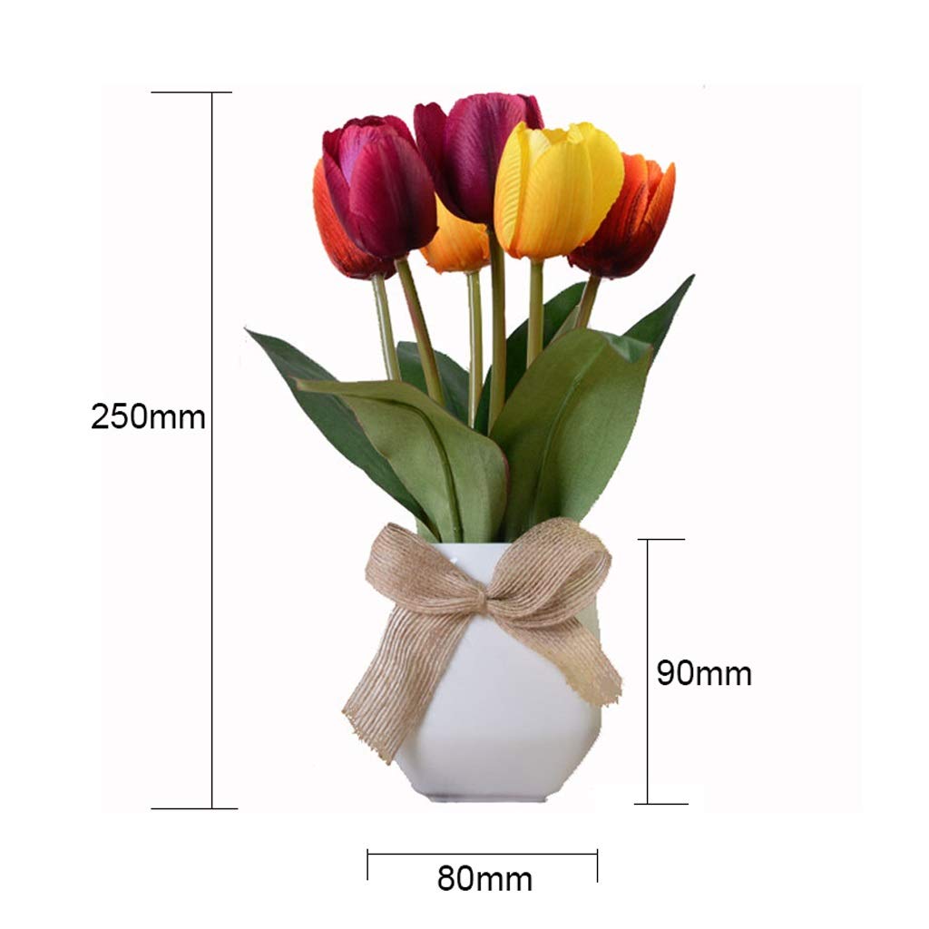 Ramo de flores artificiales con florero pequeño, variedad de flores de seda falsa decoración para mesa, fiesta en casa, oficina, arreglo de boda en jarrón