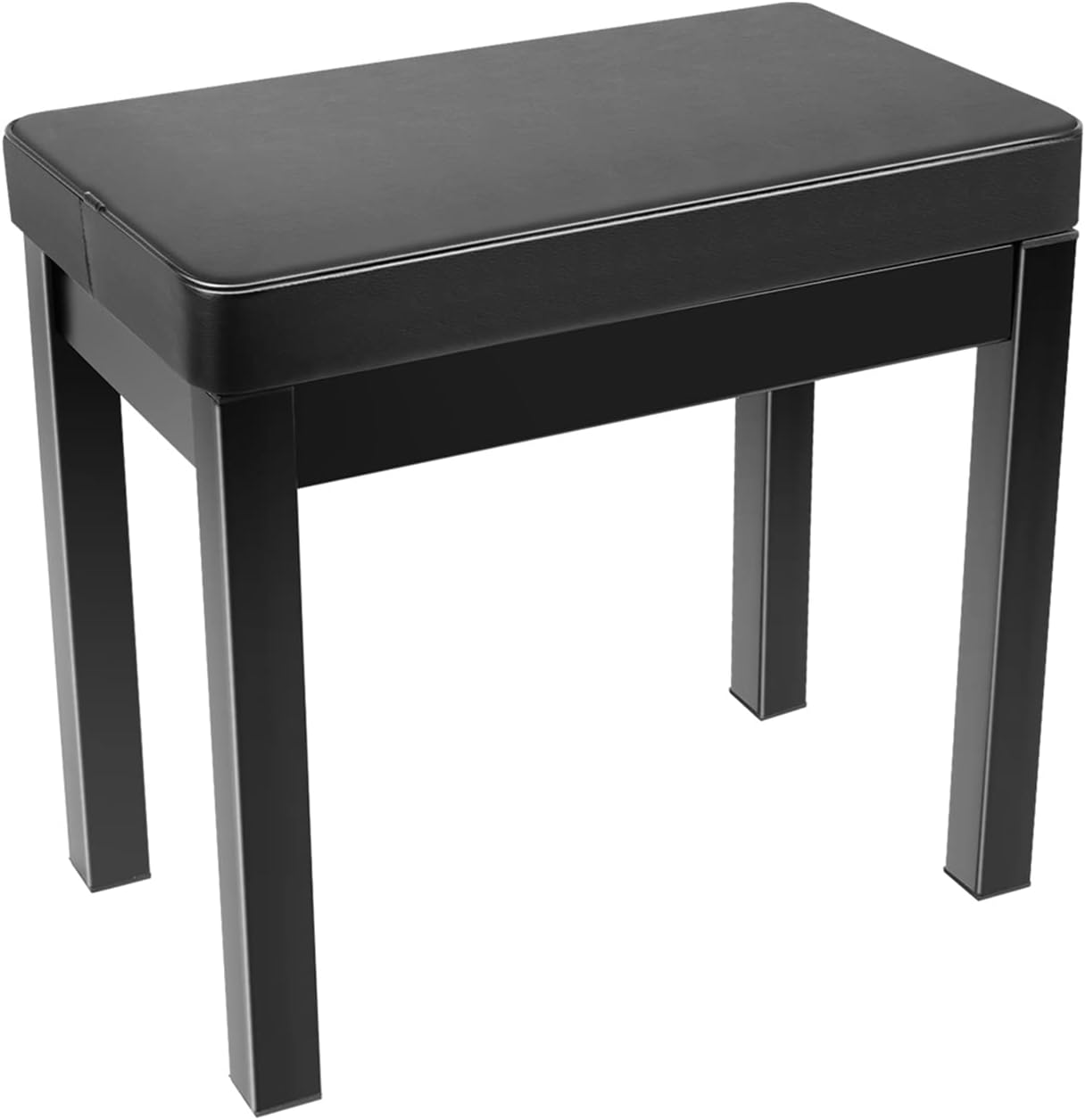 Neewer Piano Bench Stool Keyboard Bench - Padded Cushion Deluxe Comfort with Music Storage, Iron-Made Legs for Piano, Keyboard, Vanity Table, Music Books/Sheet, etc, 20.8x11.8x19 inches (Black)