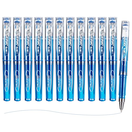 M&G Mini Bolígrafos Gel Punta Fina 0.5mm Azul Pack 12