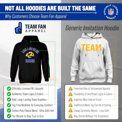 Image of Team Fan Apparel NFL Gameday Hoodie Pullover Sweatshirt for Men and Women