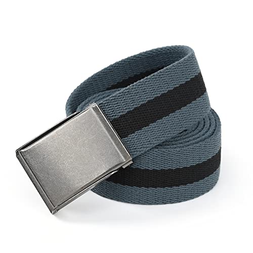 Image of Mile High Life Canvas Web Belt | Cut to Fit Up to 52 inch | Flip-Top Matte Silver Nickel Buckle 12 Colors