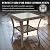 HUMMUH 3 Pieces Patio Furniture Set Outdoor Wicker Bistro Rattan Chairs with Glass Top Side Table and Thickened Cushions for Porch Deck Backyard Poolside