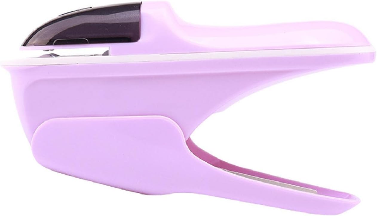 Stapleless Stapler, Manual Staplers, Portable Staple-Free Stapler for Booklet Brochures, Newspapers, Leaflets-Purple