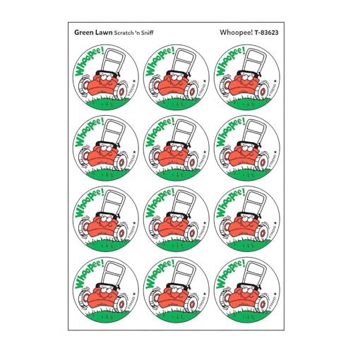 Trend Whoopee!/Green Lawn Scented Stickers, Pack of 24