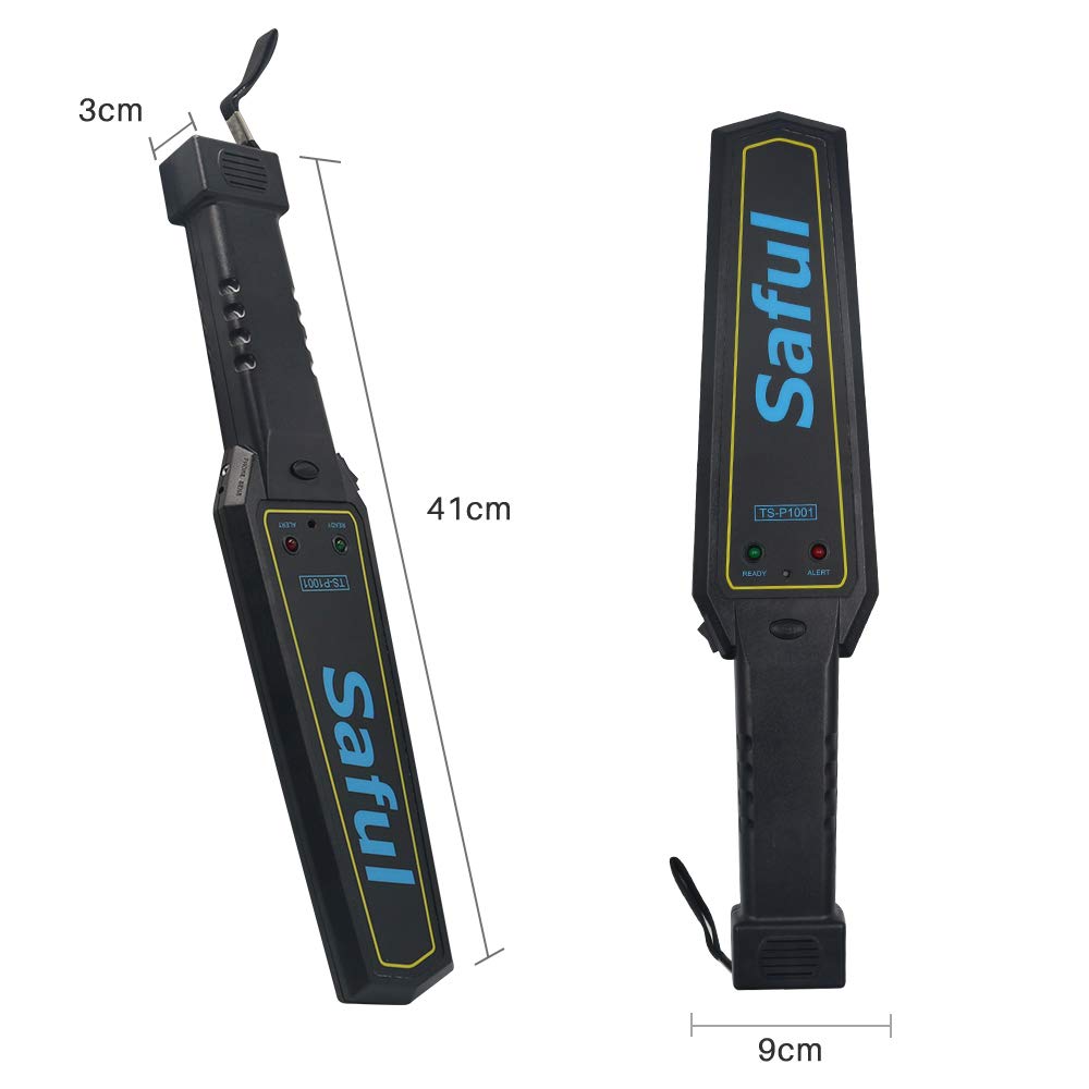 Détecteur de métaux portable de sécurité portable réglable Sensibilité sonore Vibration Alertes Détecte les armes Couteaux Scanner à vis Détecte