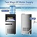 LifePlus Commercial Ice Maker Machine, 100lbs/24H Freestanding Stainless Steel Under Counter Ice Machine with 33lbs storage Bin Capacity, Clear Ice Cubes Ideal For Home Kitchen Bar Office Coffee Shop