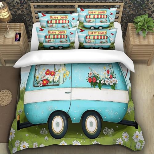 Housse de couette militaire 200x200 en microfibre résistante et ultra douce avec zip - 5