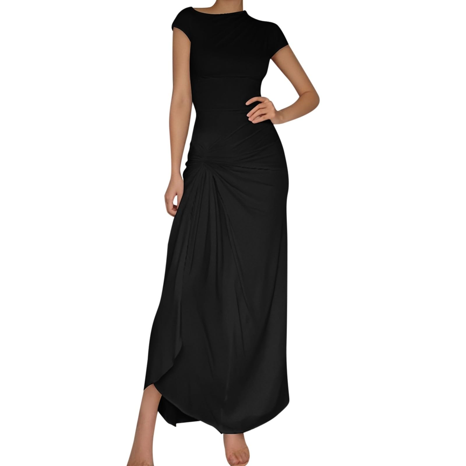 Robe décontractée élégante à taille soulignée collection mode 2026
