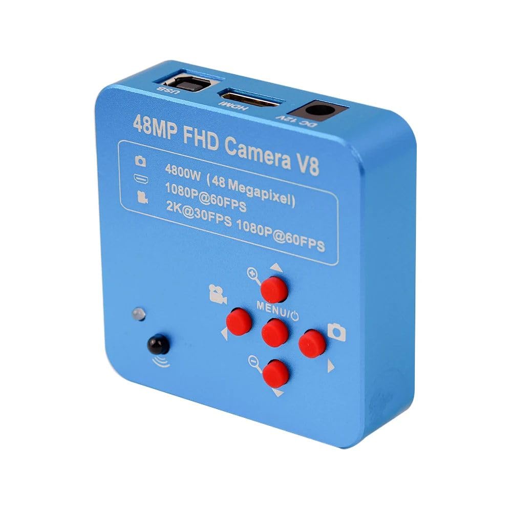 Cámara microscópica Digital Electrónica Industrial, 1080P, 48MP, HDMI, USB y Lente de Montaje en C 120X para reparación de teléfonos con Soldadura PCB