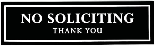 Vista 6 de Kubik Letters Letrero de No Soliciting para puerta de entrada de casa, sin solicitantes de solicitud de silicación para el hogar y la empresa, Negro