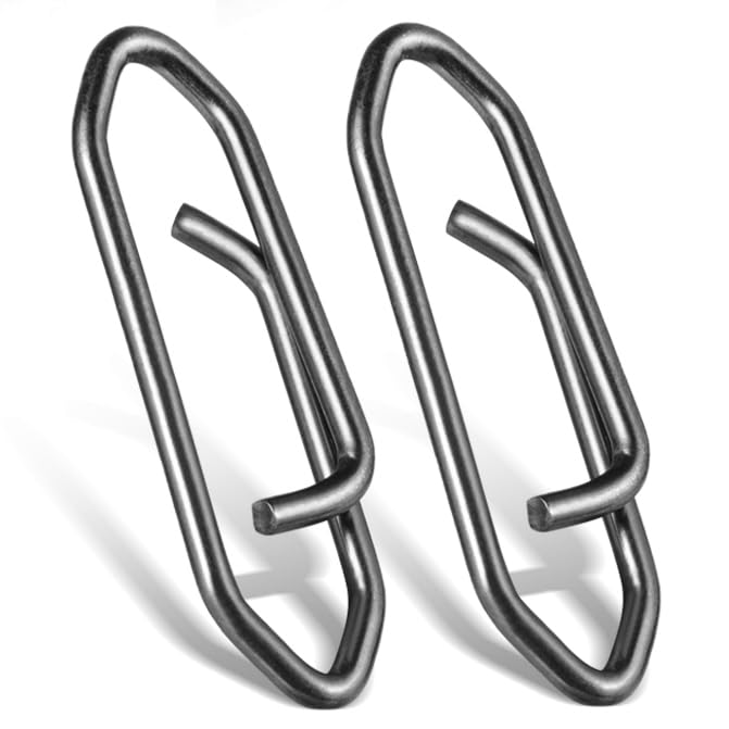 Annyswit 150 Piezas/3 Tamaños Enganches Rápidos de Alta Resistencia para Pesca, Conectores de Acero Inoxidable para Agua Salada, Accesorios de Acero Clips de Pesca Potentes, Cambio Rápido Negro Níquel