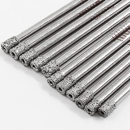 Image of Luomorgo 12Pcs 3mm /1 /8 inch Diamond Hole Saw | 1 /5 inch Cutting Depth, For Glass Ceramic Marble Porcelain Tile, Granite Quartz Gemstone, Diamond Drill Bits