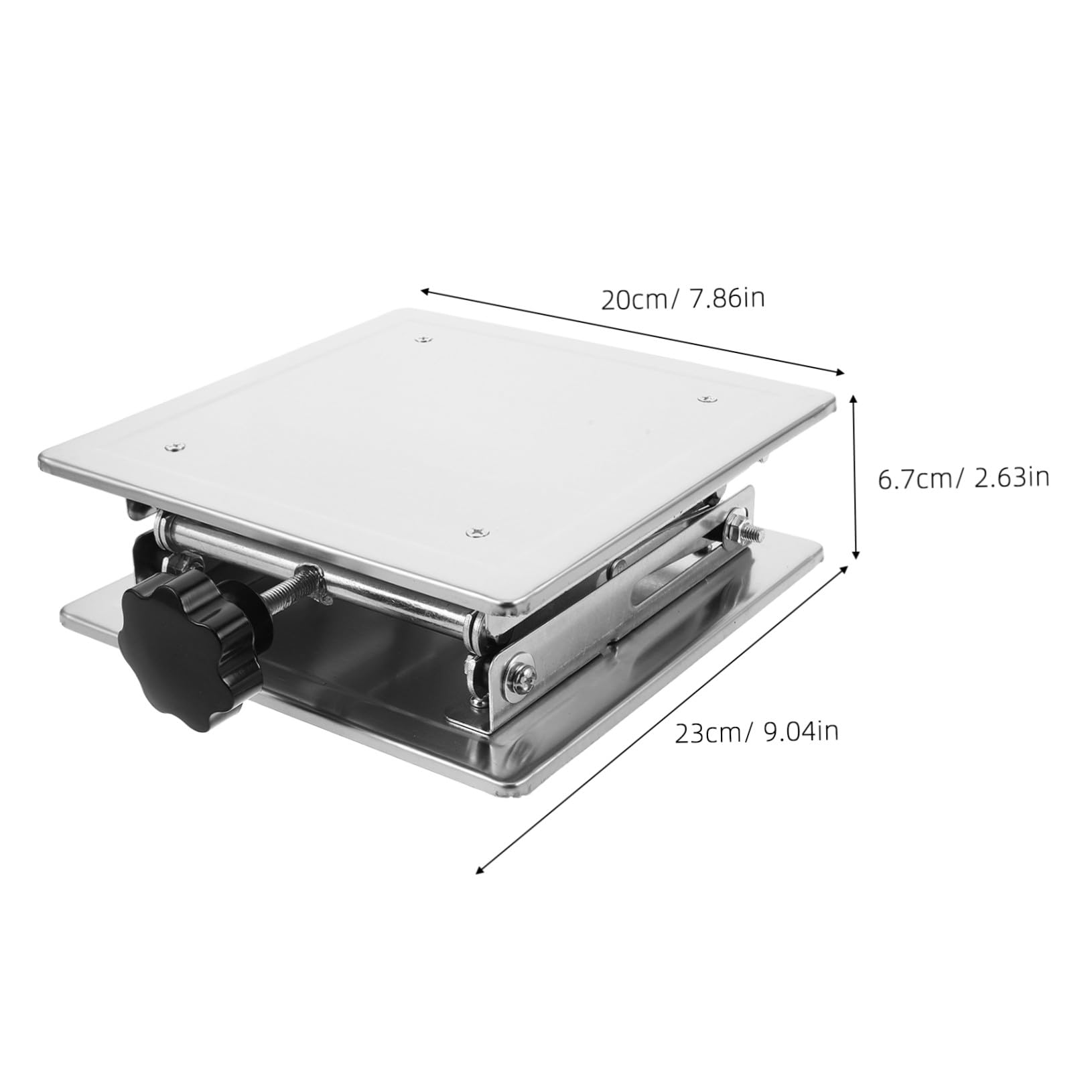 Verstellbarer Laborständer aus Edelstahl – präzise manuelle Einstellung, 200 x 200 mm Plattform für wissenschaftliche Experimente, Unterstützung für den Einsatz