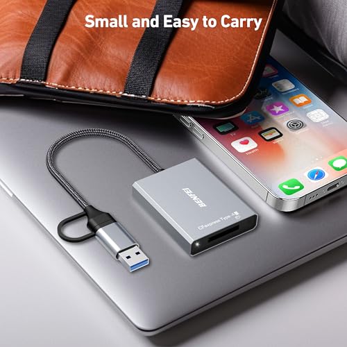 Image of BENFEI CFexpress Type A Card Reader with USB 3.2 (Gen 2) 10Gbps, USB-C&USB-A 2-in-1 Type A CFexpress Adapter, Compatible with Windows /Mac /Linux /Android