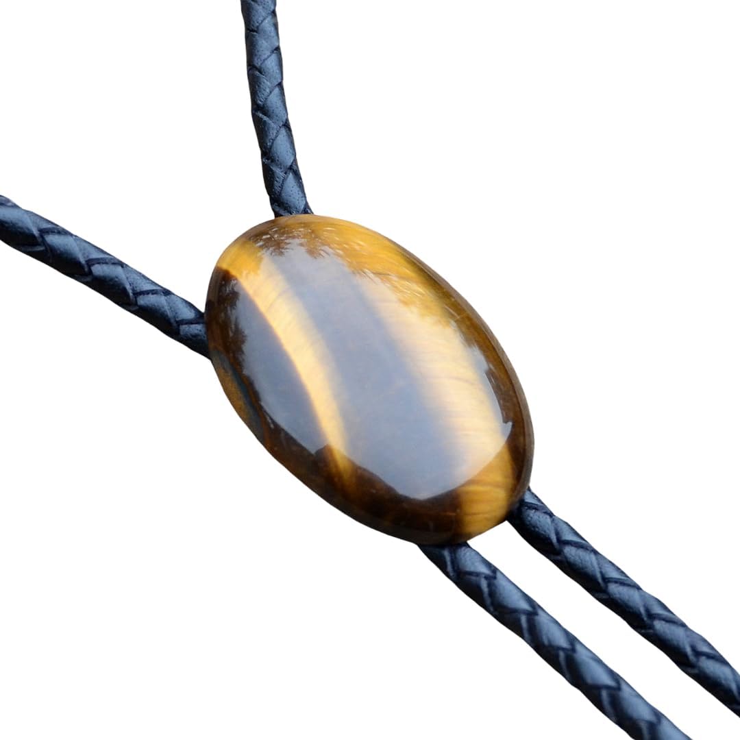 Tiger's Eye Stone Bolo Tie