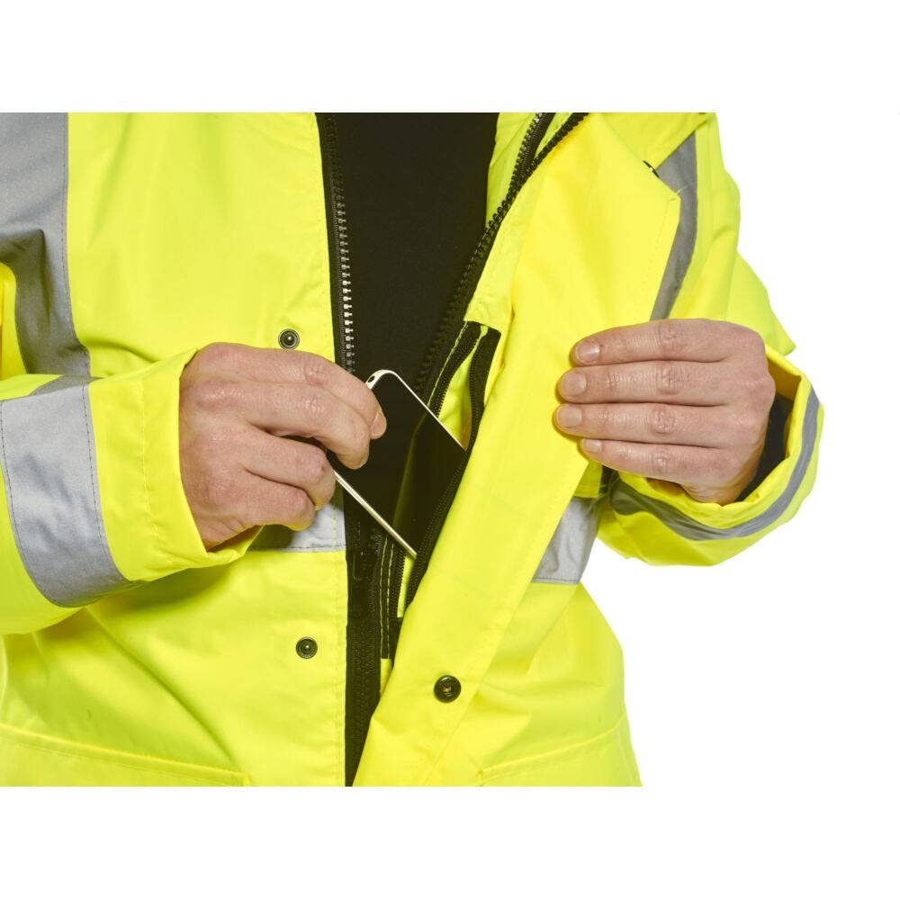 Portwest Parka 4 En 1 Traffic De Alta Visibilidad, Tamaño: XS, Color: Amarillo, S468YERXS