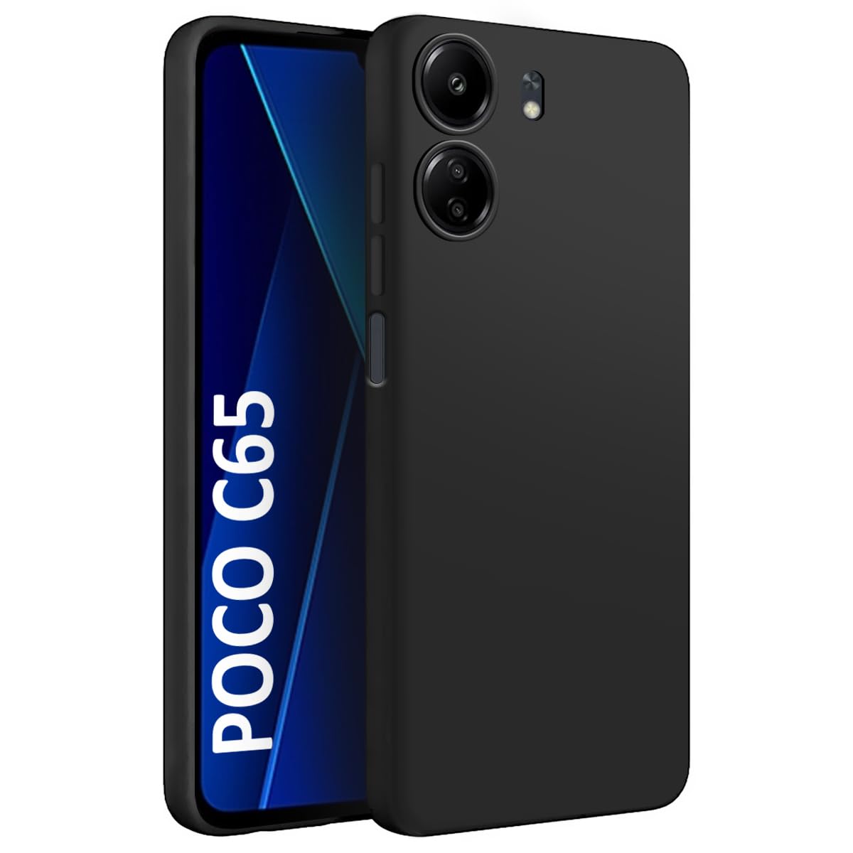 Fashionury Back Cover Case for Poco C65 4G | Matte Soft Silicon Flexible | Camera Bump Protection | All Side Shock Proof Rubberised Back Case Cover for Poco C65 4G (Black) (B0CR8CSQTY) Amazon Price History, Amazon Price Tracker