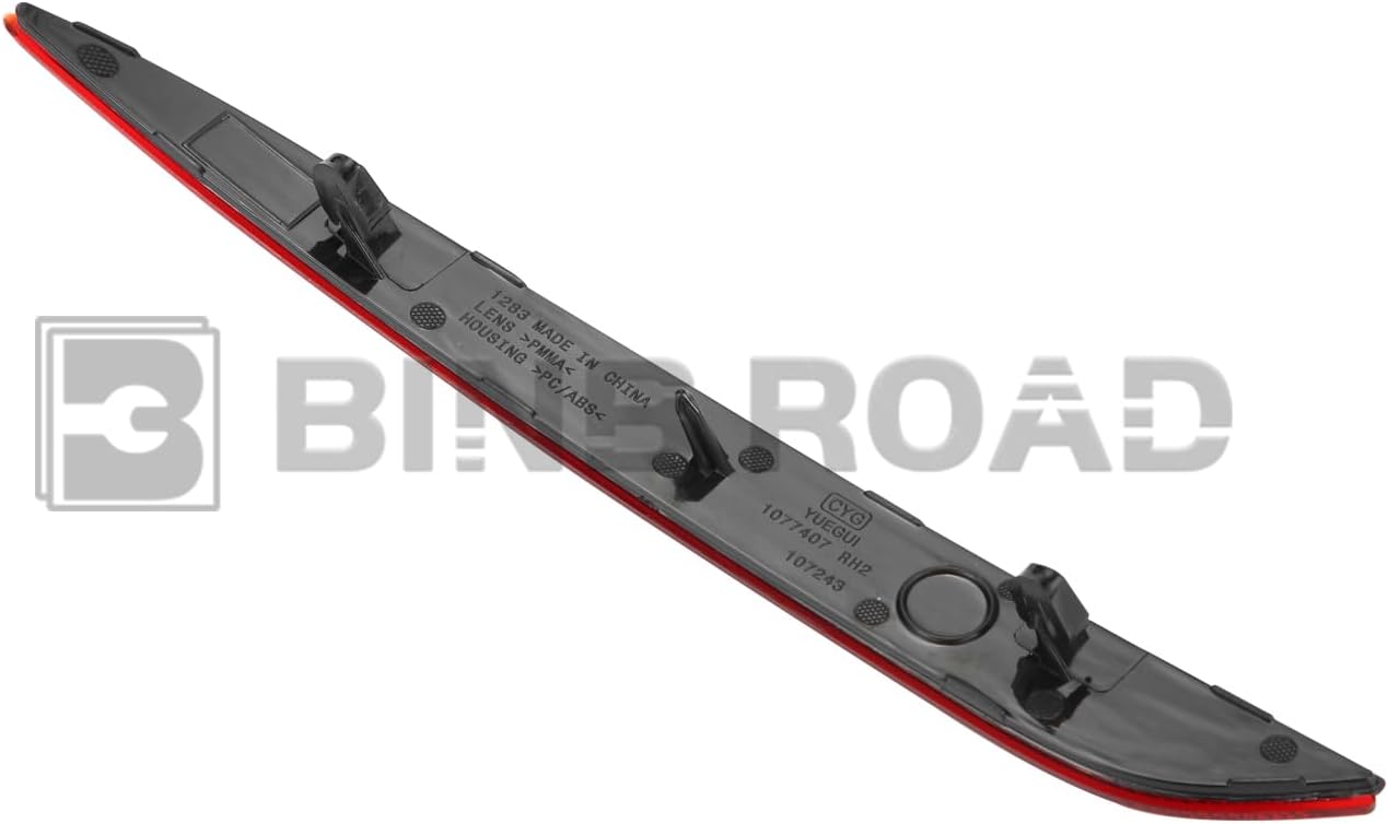 Rear Bumper Reflector Left Right Compatible with Tesla Model 3 2016-2023 (Replaces 1077406-00-F + 1077407-00-F)