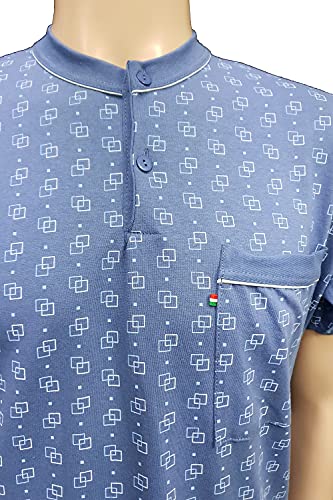 CRAVANA CRV Pigiama Uomo Cotone Estivo Lungo