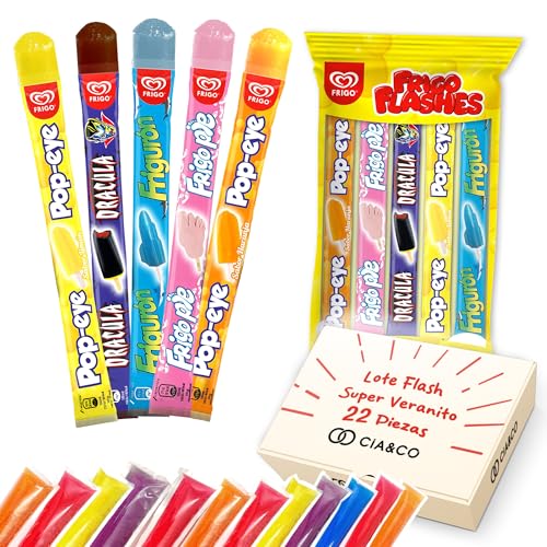 Cia&Co Variado con 22 Flashes Surtidos - Incluye Polines 10 FrigoFlash de Pop-eye Naranja y Limón, Frigo...